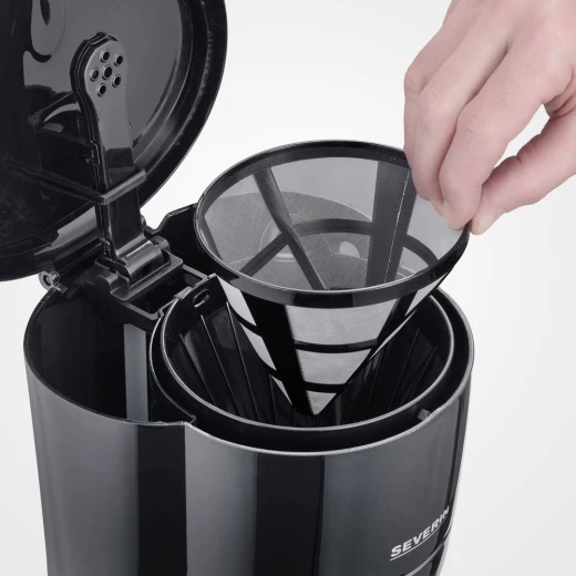 Severin 4320 Coffee maker BlackGlass jug, Plate warmer - Severin - Image 3