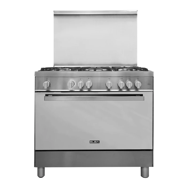 Elba Gas Cooker 90 cm Silver and 2 Fans for Cooling and Distribution - ELBA