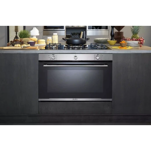 Elba 90cm Black Electric Built-in Oven: 121L Capacity, 10 Cooking Programs for Baking, Roasting, and More. Enjoy precise temperature control and even heat distribution for perfect culinary results. A stylish and efficient kitchen appliance. - ELBA - Image 3