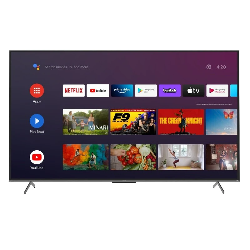 تلفزيون ذكي شارب 75 بوصة – 4K Ultra HD – نظام Google TV – 3 منافذ HDMI و2 منافذ USB – موديل 4T-C75FN6NX – تجربة مشاهدة فائقة الوضوح مع ألوان حية وصوت غامر، مع الوصول السريع للتطبيقات والمحتوى الترفيهي - شارب