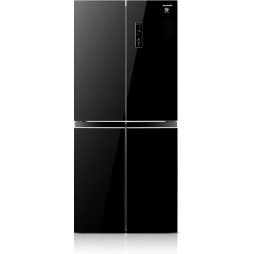 ثلاجة شارب بأربعة أبواب – سعة 560 لتر – لون أسود – موديل SJ-FH560-BK3 – تصميم عصري يوفر مساحة واسعة لتخزين الطعام مع تبريد فعال يحافظ على نضارة المكونات اليومية
