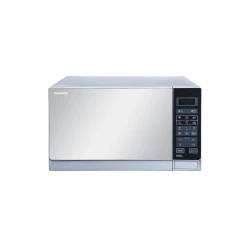 Sharp R860SLM Silver Combination Microwave Oven - 25L Capacity, Featuring Grill Function, Auto Cook Programs, and Efficient Cooking Technology for Modern Kitchens Easy to Clean