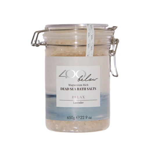 400 Below Dead Sea Bath Salts Relax 650g (Lavender) 400 Below Dead Sea Bath Salts Relax 650g (Lavender)