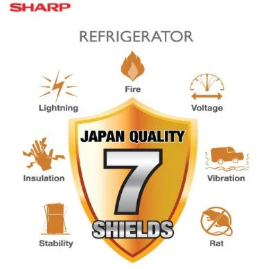 Sharp Refrigerator 655 Liters Side by Side  A++ Interior LED light  91 x 67 x 177 cm Securit Black SJ-X655-BK3 - SHARP - Image 2