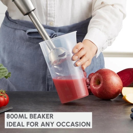 MOULINEX Hand Blender, InfinyForce Hand Stick Blender with Accessories, 1200W, Silver/Black, Stainless Steel Plastic DD95JD27 - MOULINEX - Image 13