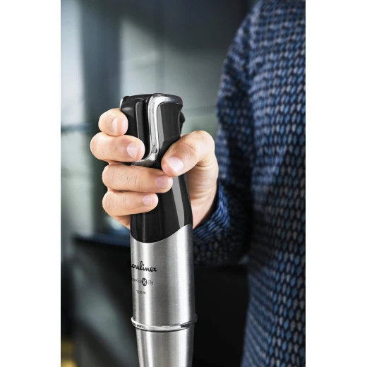 MOULINEX Hand Blender, InfinyForce Hand Stick Blender with Accessories, 1200W, Silver/Black, Stainless Steel Plastic DD95JD27 - MOULINEX - Image 3