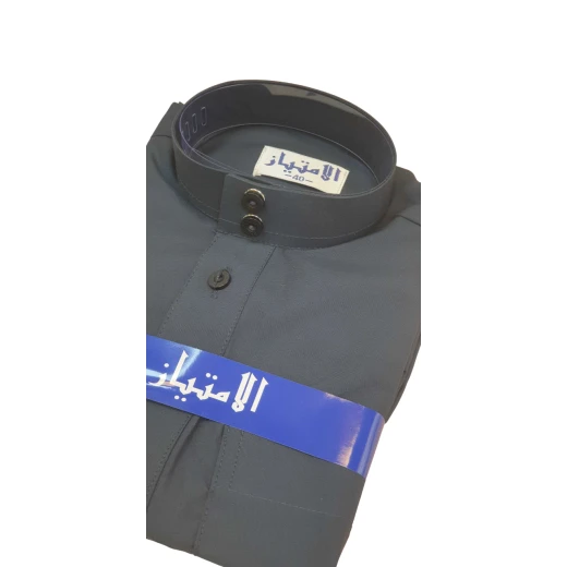 ثوب أولاد كحلي بازرار وأكمام وجيب مقاس 40 من الامتياز - الامتياز - Image 3