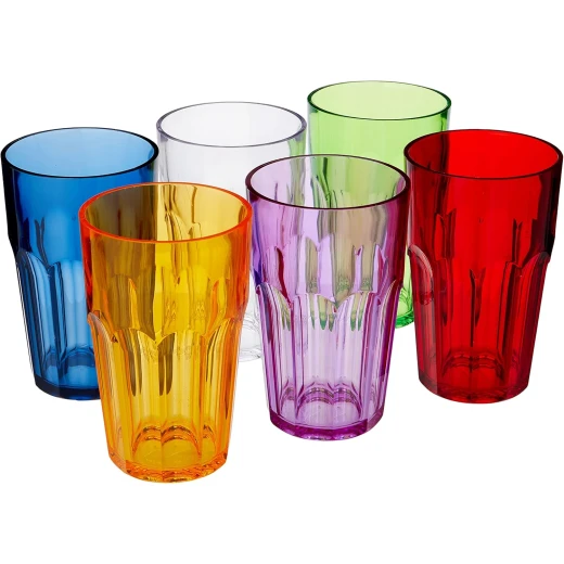 Guzzini Ground Tumbler 420ml Set of 6 Pieces, Assorted Colors, High-Quality SAN Material, Elegant Design, Made in Italy, Not Microwaveable - Guzzini - Image 5