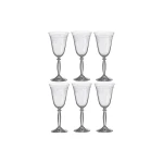 Leonardo High-quality glass set of 6 330ml Transparent and white decorations Dishwasher Safe - Leonardo
