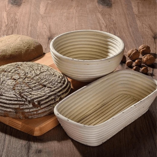Kuchenprofi Rectanguler Proofing Basket Dia 25cm Rattan Beige - Kuchenprofi - Image 2