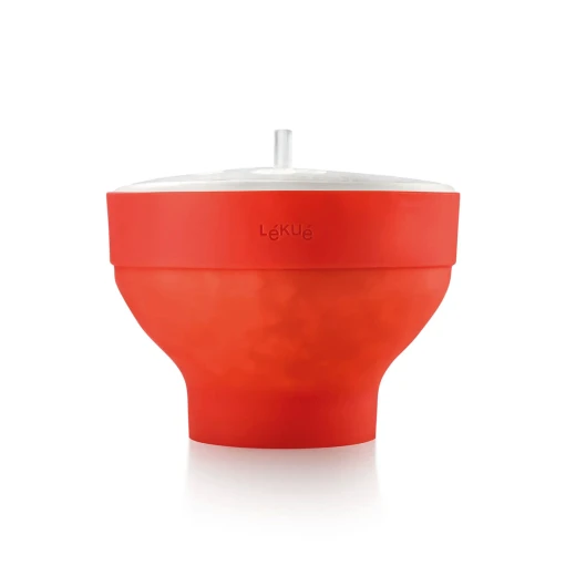 Lekue Microwave Popcorn Popper/Popcorn Maker, Red 100% platinum silicone Ease of Use - Lekue - Image 5