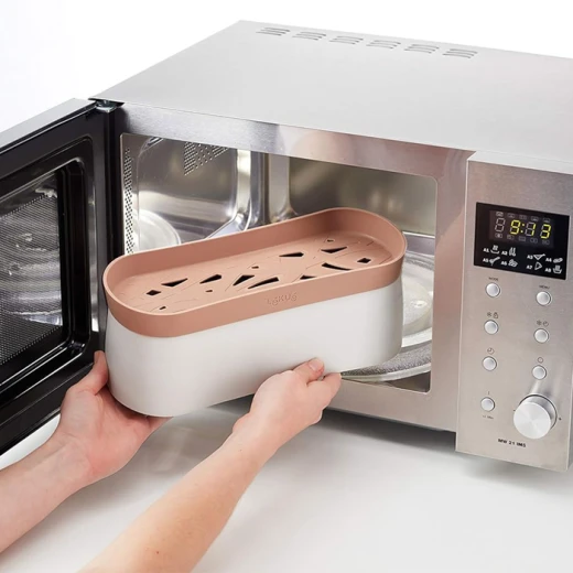 Lekue Quick Microwave Pasta Cooker Terracotta Pink, 4 Servings, No Boil, Microwave Safe - Lekue - Image 4