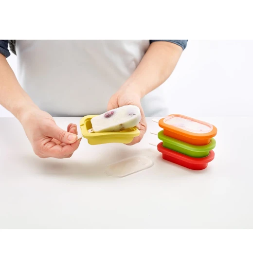 Lekue Big Multicolor Popsicle Molds Set 4 Stackable, Silicone, Reusable, BPA-Free - Lekue - Image 3