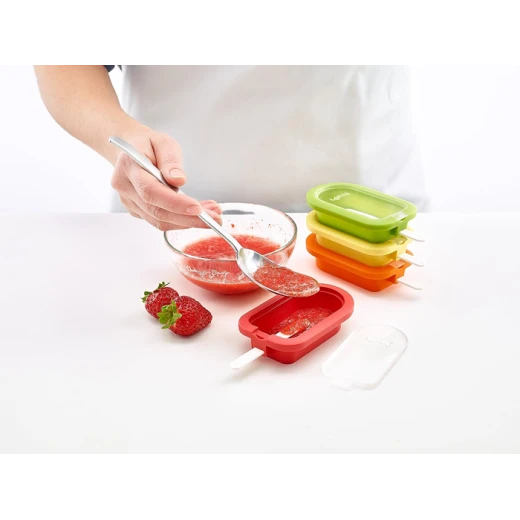 Lekue Big Multicolor Popsicle Molds Set 4 Stackable, Silicone, Reusable, BPA-Free - Lekue - Image 2