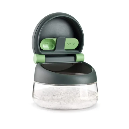 Lekue Transparent Salt Shaker Glass with Airtight Seal & 1/2 Teaspoon Measuring Spoon - Lekue - Image 2