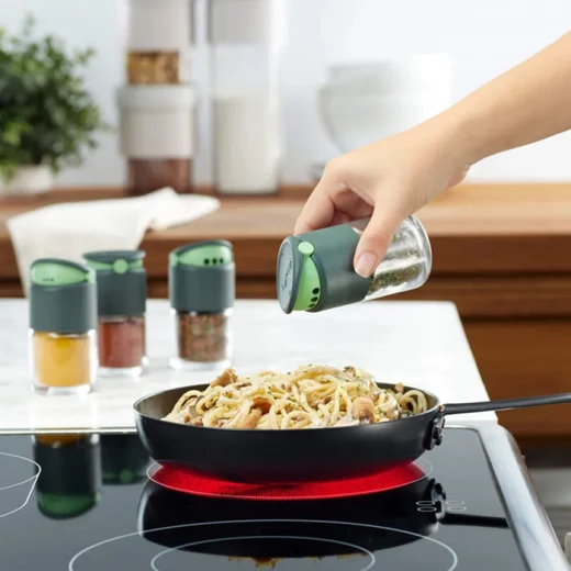 Lekue Spice Shakers Set of 4 Pieces Transparent 2.7oz each Sprinkle and Dosing openings Dishwasher Safe - Lekue - Image 2