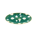 Guzzini Fusion Large Oval Tray Dia 50x36xh3cm Green with Yellow/White Decoration - Guzzini