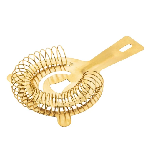 Table craft Strainer W 14.61 cm D 9.21 cm H 2.22 cm Gold Finish 18/8 Stainless Steel Table craft Strainer W 14.61 cm D 9.21 cm H 2.22 cm Gold Finish 18/8 Stainless Steel