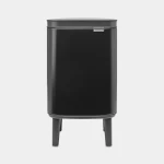 Brabantia Bo Waste Bin Hi 4 Liter Fingerprint Proof Stainless Steel Easy to use soft closing lid Hygienic Black - Brabantia