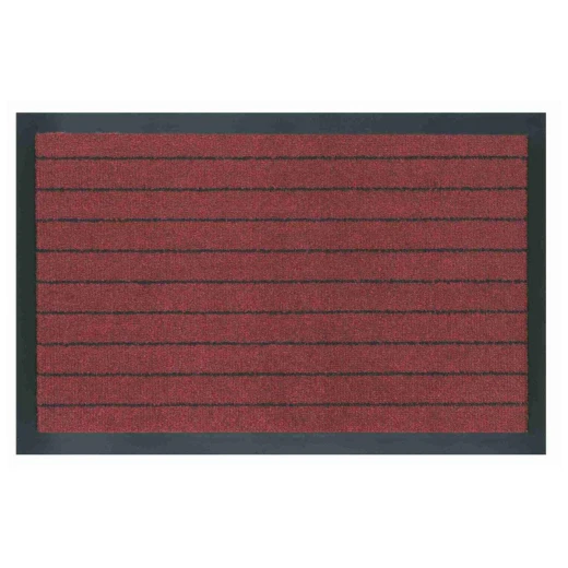 V.C Alaska Door Mat 60x90cm Dark Red with Black Rubber Rim V.C Alaska Door Mat 60x90cm Dark Red with Black Rubber Rim