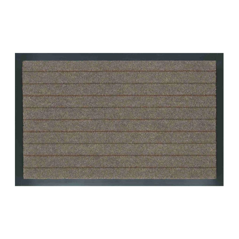 V.C Alaska Door Mat 90X150cm Brown with Black Rubber Rim - V.C