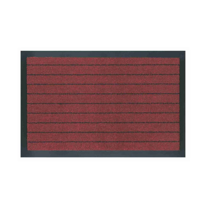 V.C Alaska Door Mat 90X150cm Dark Red with Black Rubber Rim - V.C