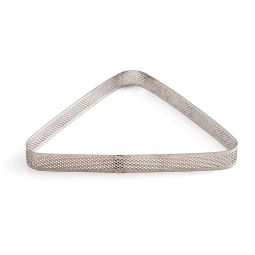 Perforated Stainless Steel Tart Ring Triangle Shape for Perfect Tart Bases (22 x 19.5 x 3.5 cm) Perforated Stainless Steel Tart Ring Triangle Shape for Perfect Tart Bases (22 x 19.5 x 3.5 cm)