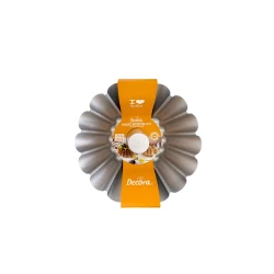 Decora Non-Stick Stainless Steel Baking Daisy Mold Tin Ideal for Cakes H8.5 cm