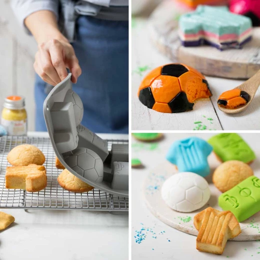 Decora 6 Piece Magic Football Shape Non-Stick Silicone Mold - Decora - Image 3