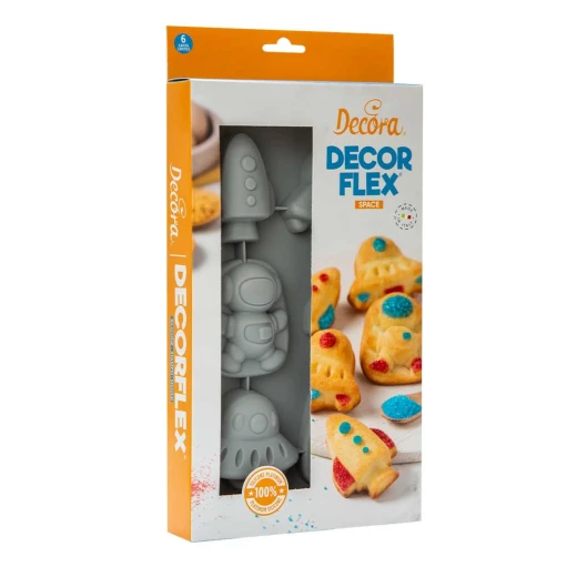قالب سيليكون غير لاصق مكون من 6 شخصيات على شكل الفضاء من ديكورا قالب سيليكون غير لاصق مكون من 6 شخصيات على شكل الفضاء من ديكورا