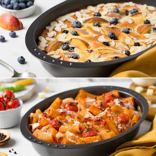 شواية، صينية خبز بيضاوية، 36 × 25 × 5.5 سم من ديكورا - ديكورا - Image 3