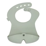 B.Box Silicone Bib, Sage 4m+ Dishwasher Safe - B.Box