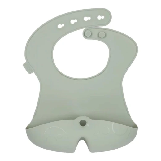 B.Box Silicone Bib, Sage 4m+ Dishwasher Safe