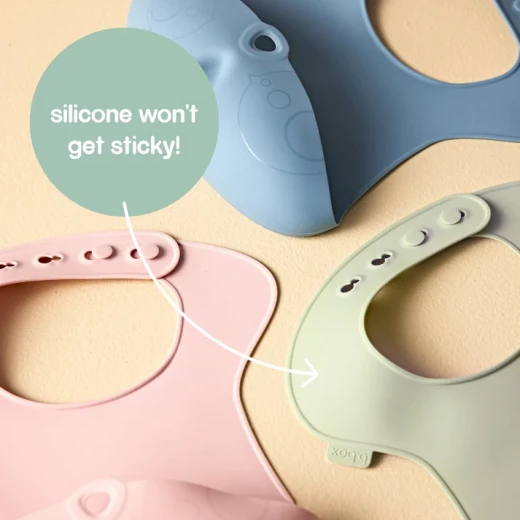 B.Box Silicone Bib, Sage 4m+ Dishwasher Safe - B.Box - Image 2