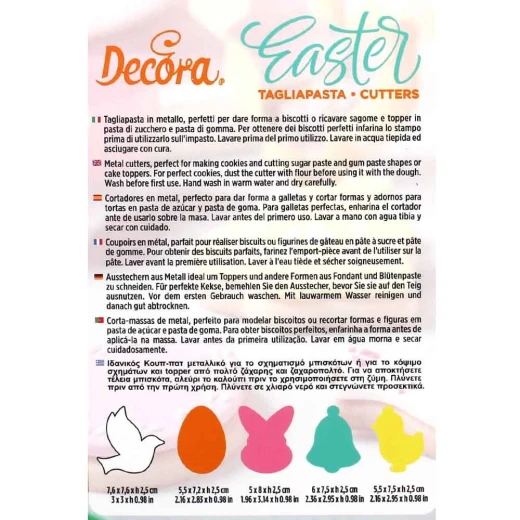 Decora Mixed Colours S/S Cookie Cutters Set Of 5 - Decora - Image 5