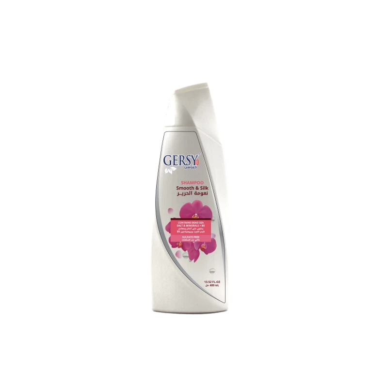 Gersy Shampoo Smooth & Silk sulphate free 400 ml Contains Dead Sea salts and minerals - Gersy