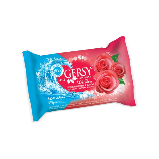 Al Emlaq Gersy Wet Wipes Rose, 15 pcs Al Emlaq Gersy Wet Wipes Rose, 15 pcs
