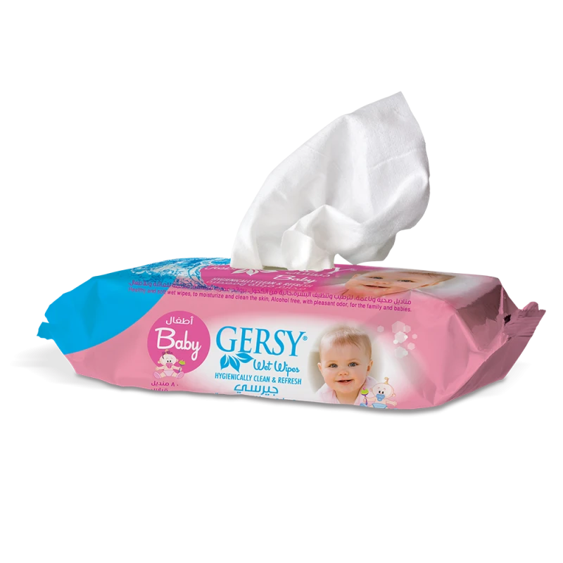 Gersy Wet Wipes Baby, 80pc - Gersy