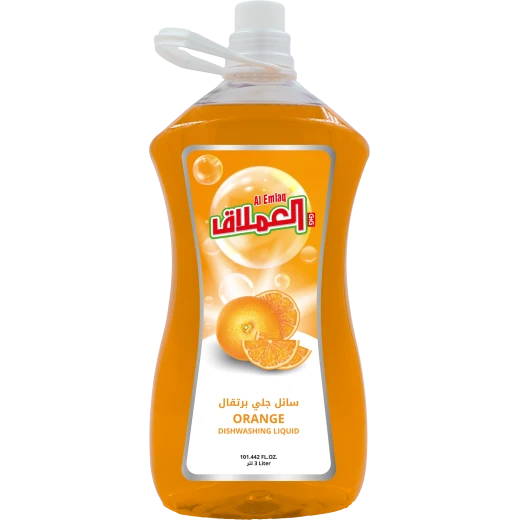 Al Emlaq Dishwashing liquid Orange Scent 3 liter Al Emlaq Dishwashing liquid Orange Scent 3 liter