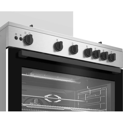 Beko Gas Cooker 90 cm 5 burners silver with a cooling fan and Full Safety - Beko - Image 3