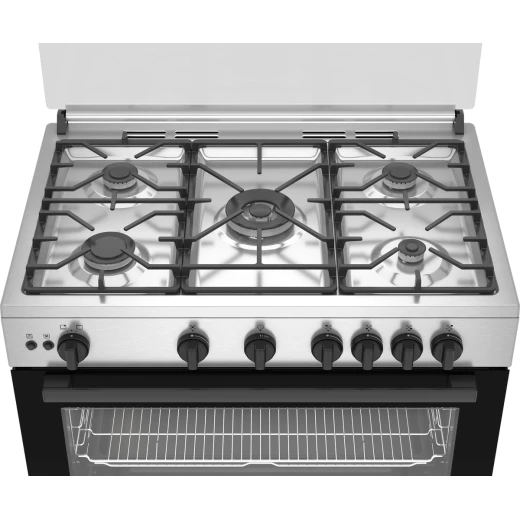 Beko Gas Cooker 90 cm 5 burners silver with a cooling fan and Full Safety - Beko - Image 6