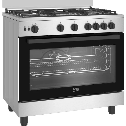 Beko Gas Cooker 90 cm 5 burners silver with a cooling fan and Full Safety - Beko - Image 5