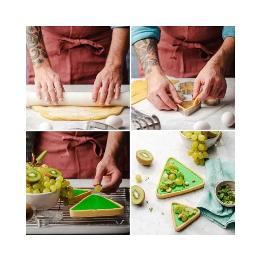 قالب حلقة مثلثية مثقبة ميكرو من الفولاذ المقاوم للصدأ 8 × 9 × 2 سم من ديكورا - ديكورا - Image 3