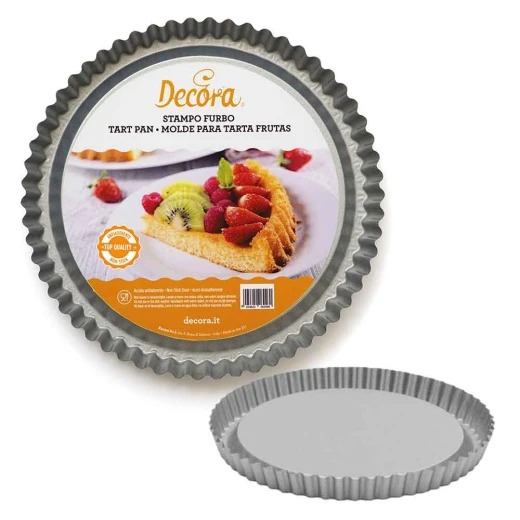 Decora Round Non-Stick Tart Pan w/Removable Grooved Bottom Ø28 xh 3 cm - Decora - Image 2