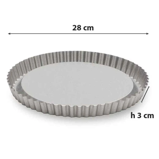 Decora Round Non-Stick Tart Pan w/Removable Grooved Bottom Ø28 xh 3 cm - Decora - Image 6