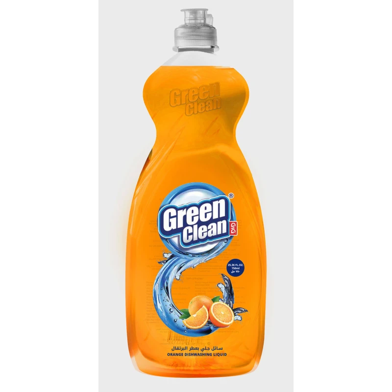 Al Emlaq Green Clean Dish Washing, Orange Fragrance,1250 Ml - Green Clean