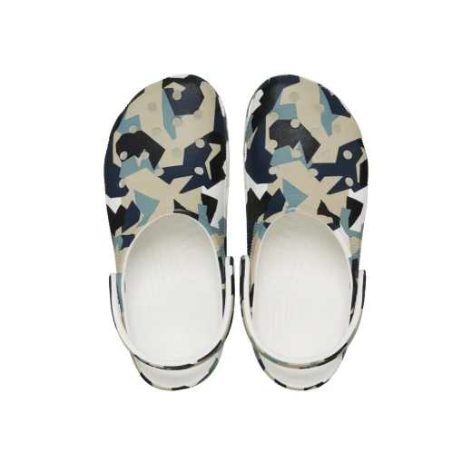 Crocs Unisex Crocs Classic Geo Camo Clog White Multi 45-46 - Crocs - Image 7