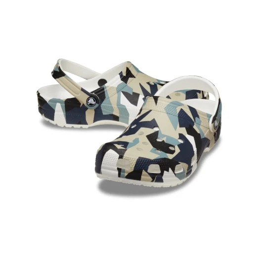 Crocs Unisex Crocs Classic Geo Camo Clog White Multi 45-46 Crocs Unisex Crocs Classic Geo Camo Clog White Multi 45-46