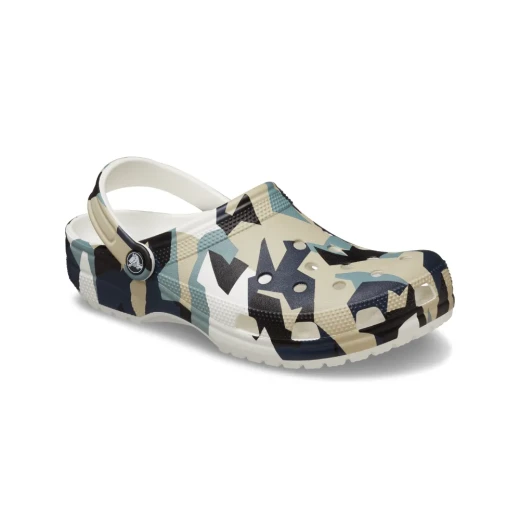 Crocs Unisex Crocs Classic Geo Camo Clog White Multi 45-46 - Crocs - Image 3