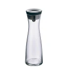 WMF Water Decanter 1 Liter Black Glass with lid Easy to fill Dishwasher safe - WMF